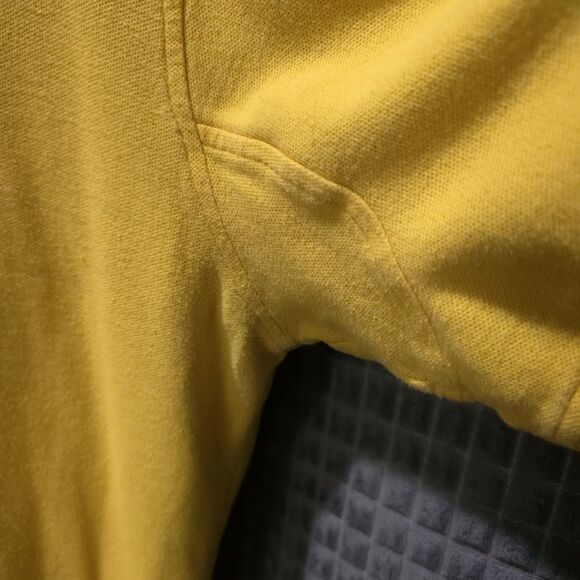 VTG Yellow Short Sleeve Polo Shirt Mens Lg Iguana Don Oversized Collared 90s 80s - Picture 4 of 11
